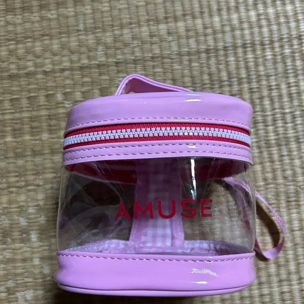 [BUNJANG] Amuse Transparent Pouch Pink / 어뮤즈 투명 파우치 핑크 새상품