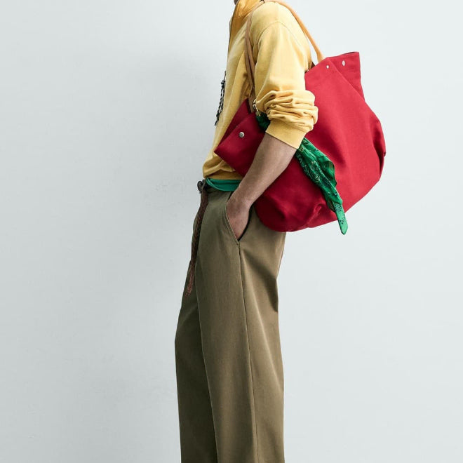 [BUNJANG] Zara x Aaron Levine Red Tote Bag / 자라 X 아론 레빈 토트백 레드 판매