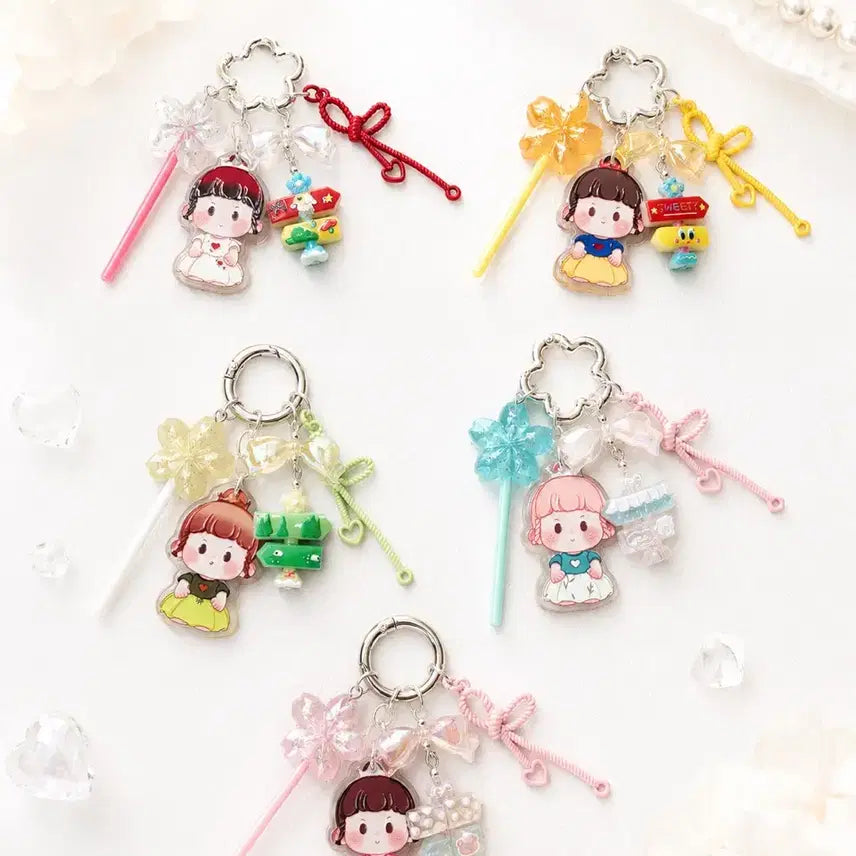 [BUNJANG] Character Keychain Set (5 Pieces) / [특가] 5개 SET 키링