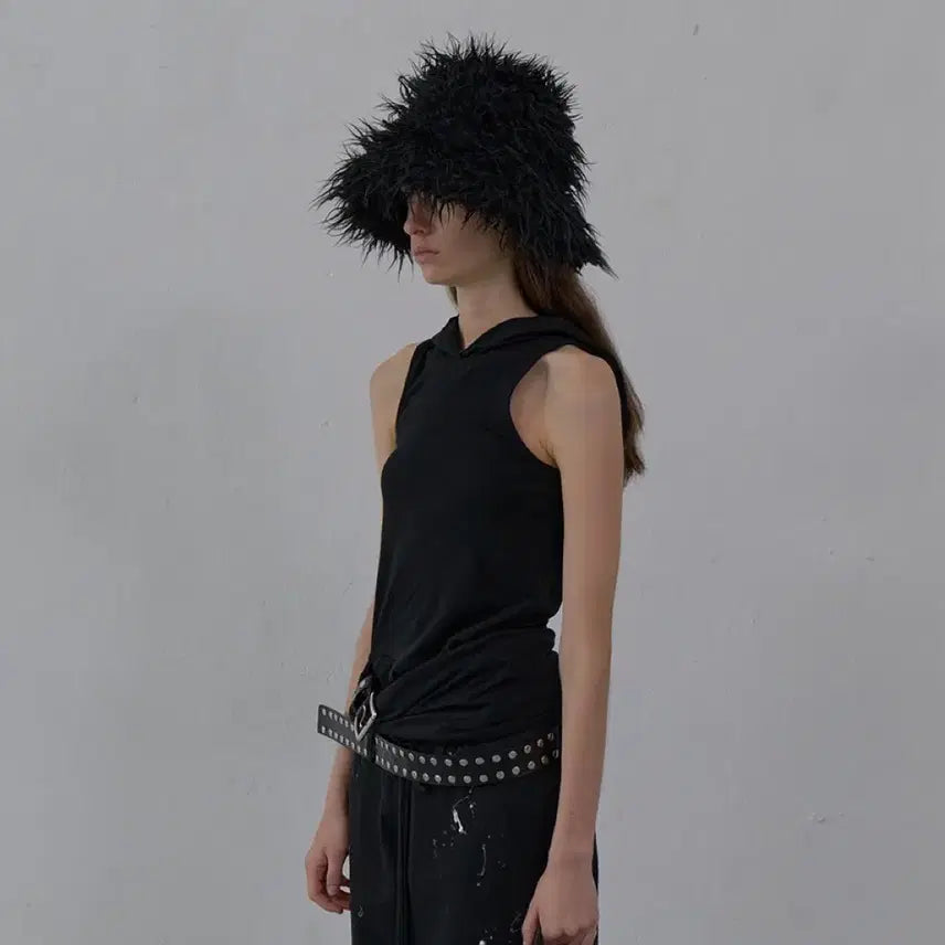 [BUNJANG] LCDC TM Hooded Sleeveless Top Black M / 택포) LCDC TM 후디드 슬리브리스 탑 블랙 M