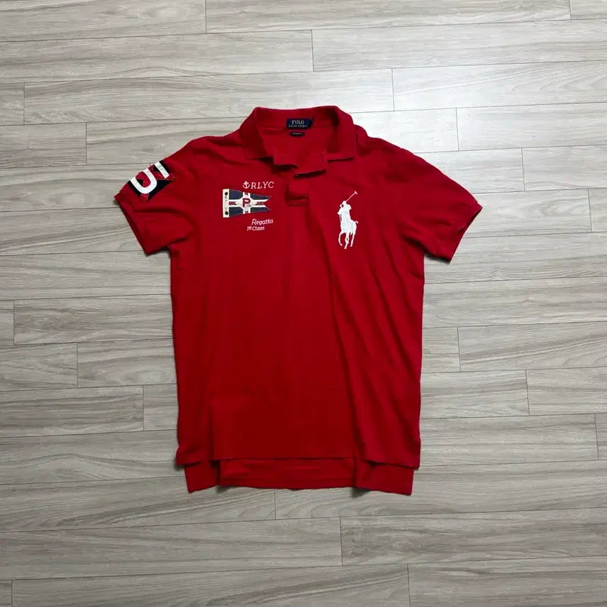 [BUNJANG] Polo Ralph Lauren Big Pony Yacht Club Polo Shirt Red / 폴로 빅포니 요트 카라티 레드