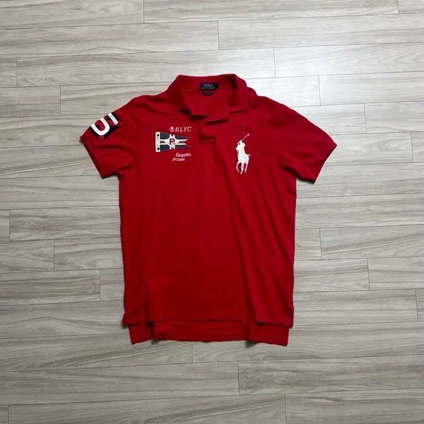 [BUNJANG] Polo Ralph Lauren Big Pony Yacht Club Polo Shirt Red / 폴로 빅포니 요트 카라티 레드
