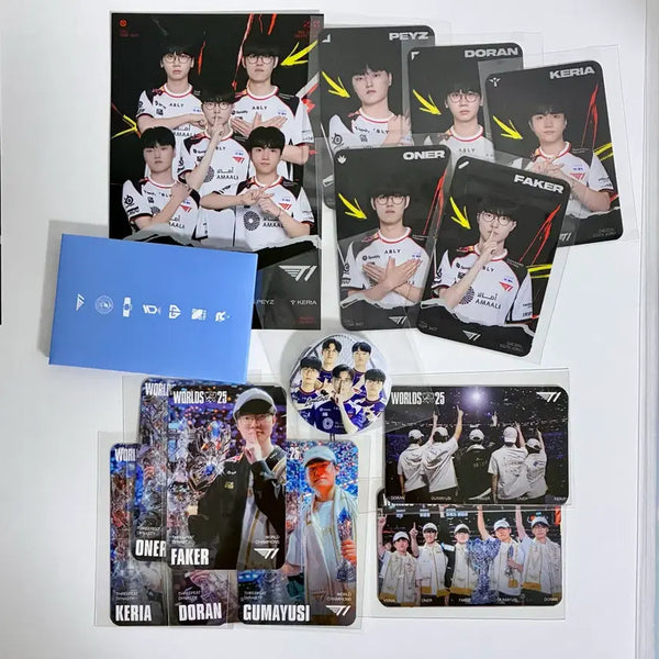 [BUNJANG] T1 Worlds 25 Photocard Set, Postcard, Can Badge, Soop Photocard / MSI T1 월즈25 포토카드 풀세트, 엽서, 캔뱃지, soop 포카
