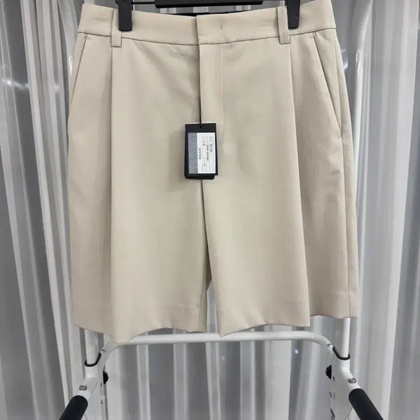 [BUNJANG] System Homme One-Tuck Half Pants Shorts Beige Size 30 New / 시스템옴므 원턱 하프 팬츠 쇼츠 반바지 30사이즈 새상품 팝니다