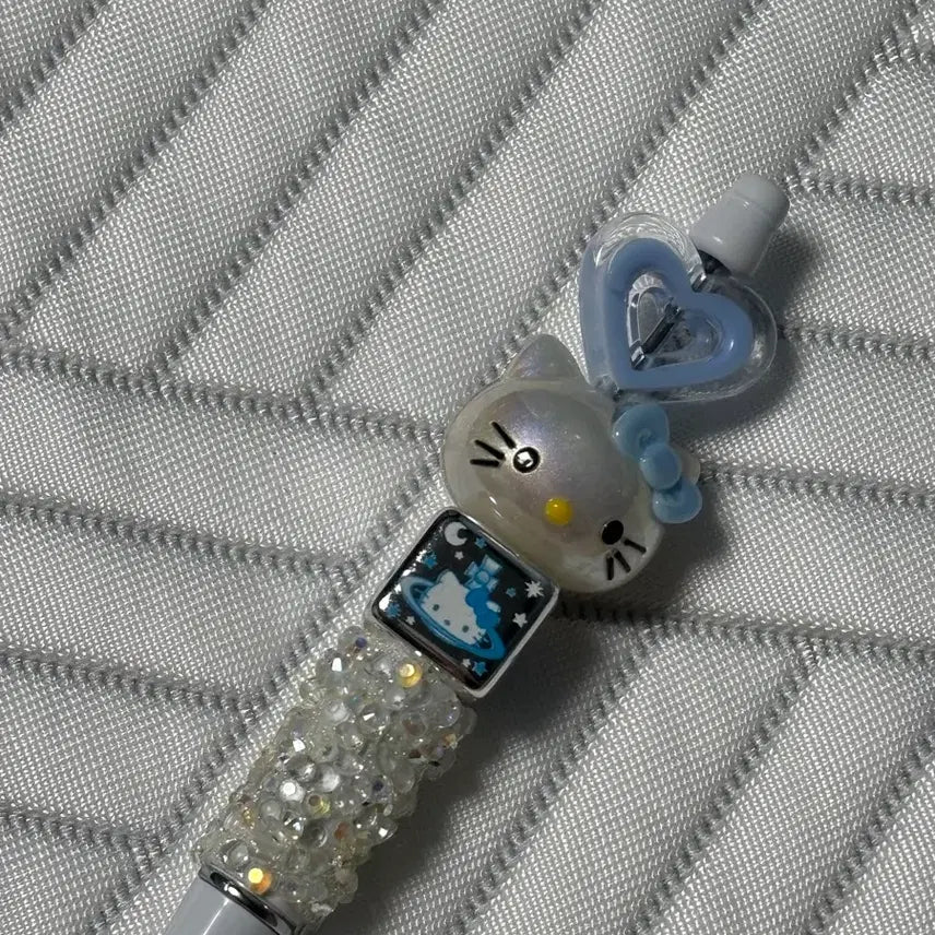 [BUNJANG] Hello Kitty Cubic Bead Ballpoint Pen / 헬로키티 캐릭터 비즈 볼펜 큐빅 볼꾸