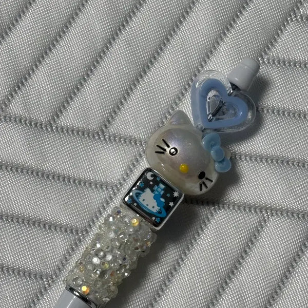 [BUNJANG] Hello Kitty Cubic Bead Ballpoint Pen / 헬로키티 캐릭터 비즈 볼펜 큐빅 볼꾸