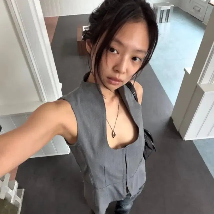 [BUNJANG] Kimaguas Amor Sleeveless Top - Gray (Medium) / (새상품)[M]기마구아스 Amor 슬리브리스 탑/그레이