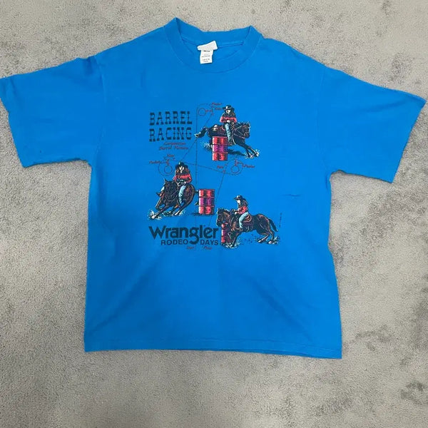 [BUNJANG] Wrangler Rodeo Days Graphic T-Shirt / 90s 메이드 인 USA 랭글러 로데오 데이즈 티셔츠