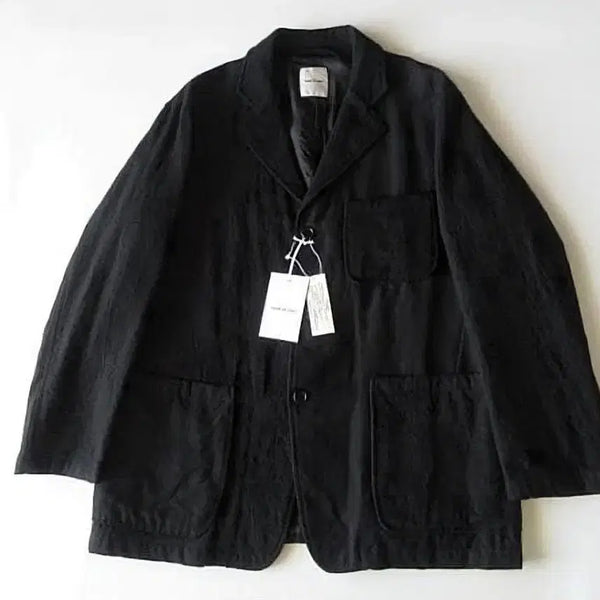 [BUNJANG] SAJU DE CRE Wool Cotton Jacket M Black / 사쥬드크레 축융 울코튼 자켓