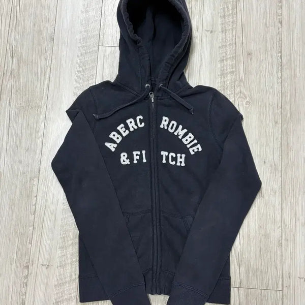 [BUNJANG] Abercrombie & Fitch Slim Fit Hoodie Navy S / 아베크롬비 딱붙핏 후드집업 네이비 s