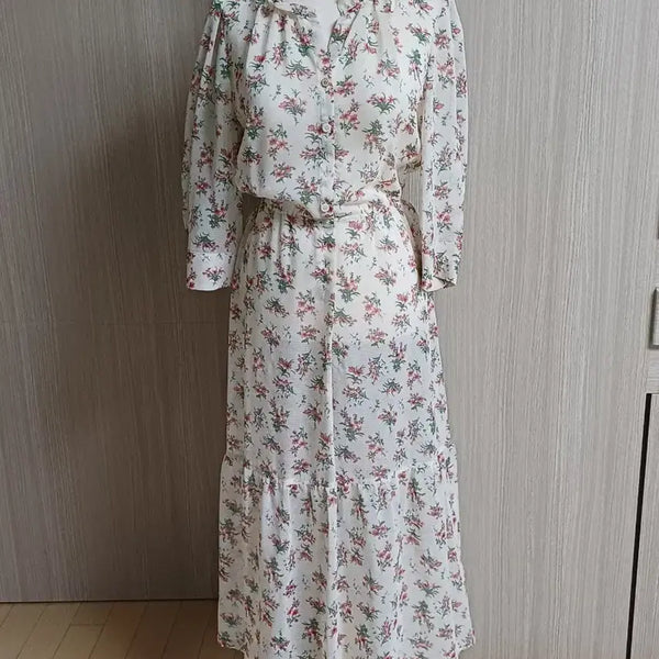 [BUNJANG] DeWL Flower Chiffon Long Dress / DeWL 플라워 쉬폰 원피스