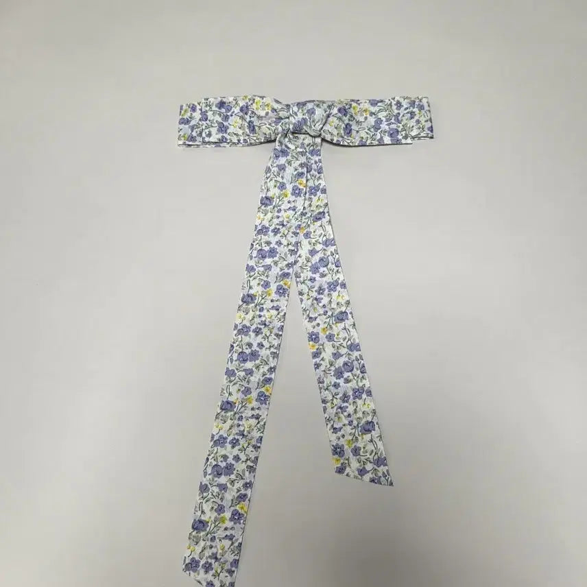 [BUNJANG] Flower Pattern Ribbon Hairpin / 플라워 패턴 리본 헤어핀
