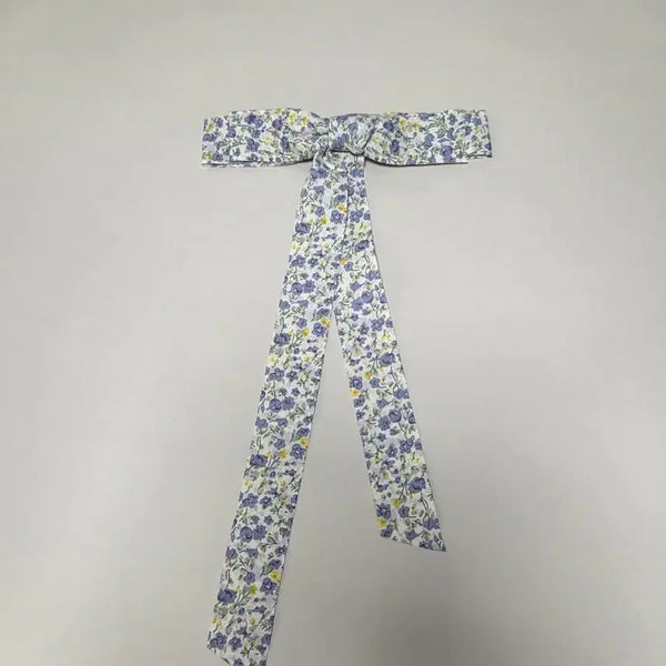 [BUNJANG] Flower Pattern Ribbon Hairpin / 플라워 패턴 리본 헤어핀