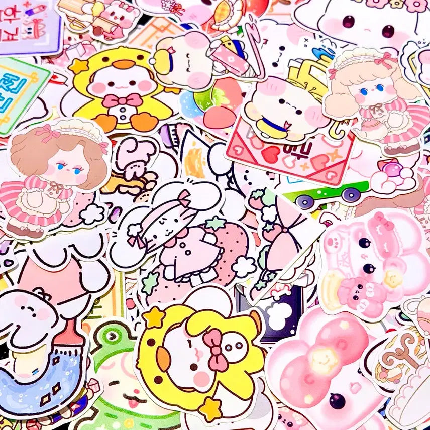[BUNJANG] Yumja Design Die-Cut Stickers - 110 Cuts / [포용 인컷] 110컷 윰자 도안 인스 인컷 할인 판매 스티커 다꾸