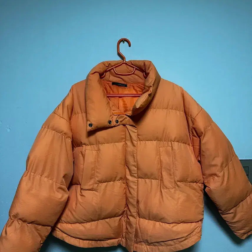 [BUNJANG] Oversized Short Padding Jumper (Peach/Orange) / 오버핏 숏 패딩 점퍼 (피치/오렌지)