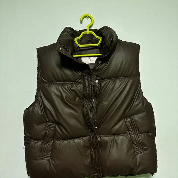 [BUNJANG] Brown Padded Vest / 브라운 패딩 조끼