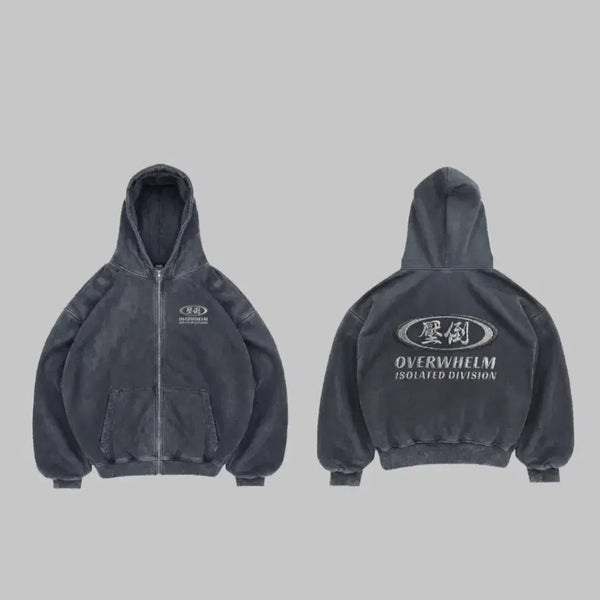 [BUNJANG] APDO Pigment Washing Hooded Zip-up (Sealed) / 압도 피그먼트 워싱 후드집업 미개봉 새상품