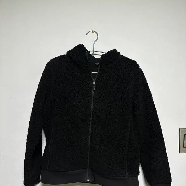 [BUNJANG] Black Fleece Zip-Up Jacket / 블랙 플리스 집업 자켓