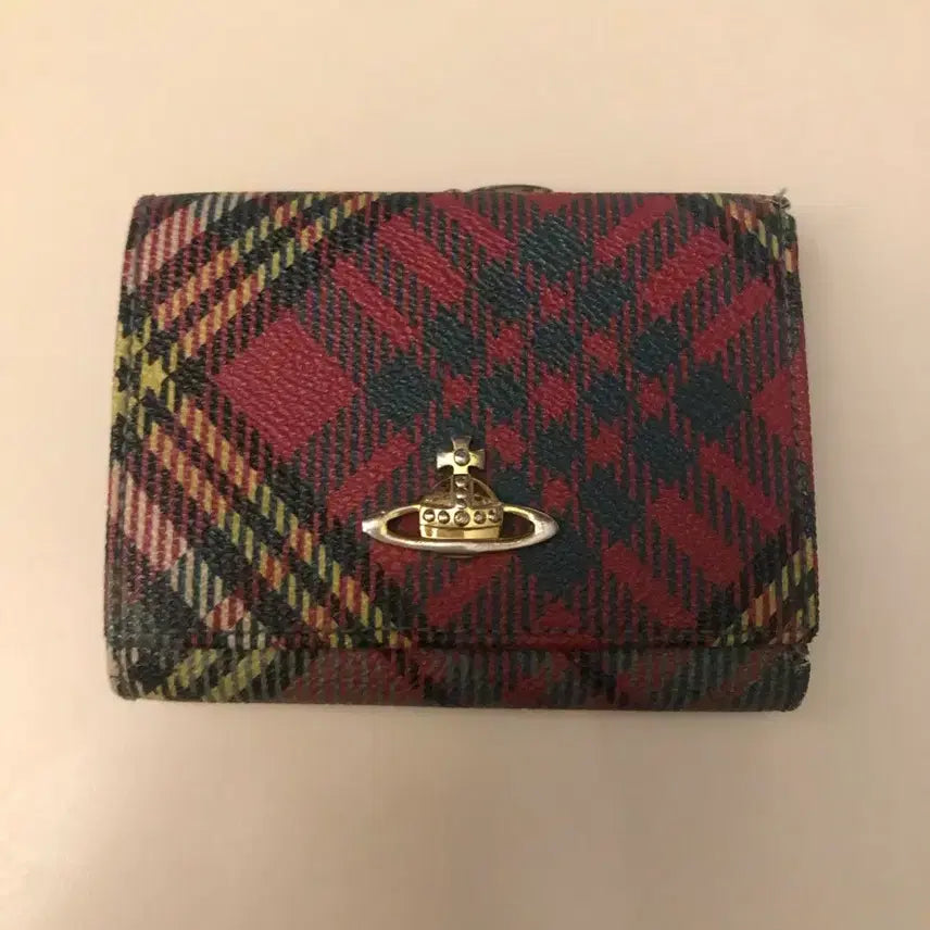 [BUNJANG] Vivienne Westwood Check Bifold Wallet / 비비안웨스트우드 체크 반지갑