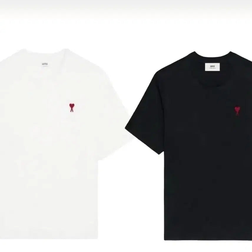 [BUNJANG] AMI Heart Logo Short Sleeve T-Shirt / 아미 하트 로고 반팔 입고