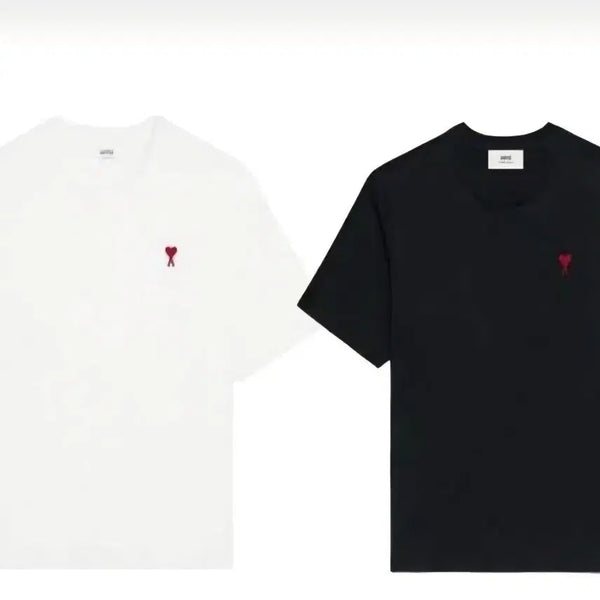 [BUNJANG] AMI Heart Logo Short Sleeve T-Shirt / 아미 하트 로고 반팔 입고