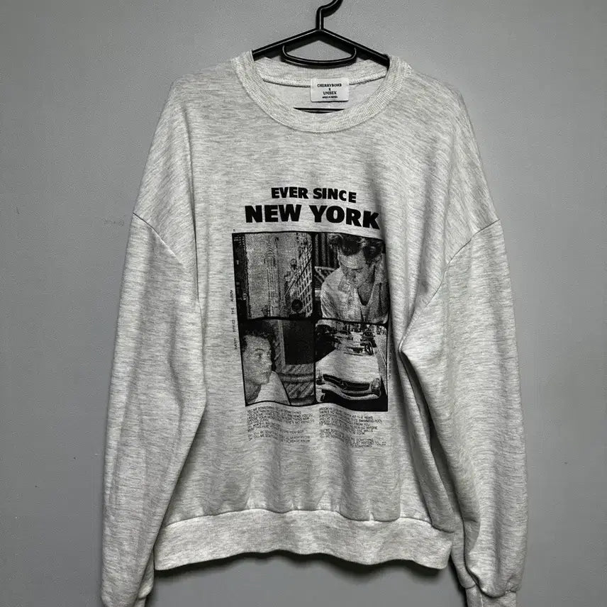 [BUNJANG] Ever Since New York Sweatshirt Light Gray / 에버 신스 뉴욕 맨투맨 라이트 그레이