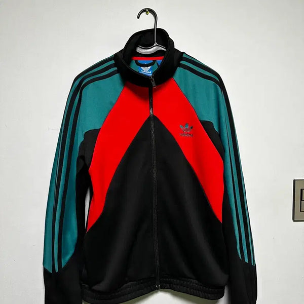 [BUNJANG] Adidas Track Top Jersey Black Red Green / 아디다스 트랙탑 져지 블랙 레드 그린