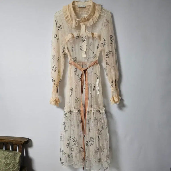 [BUNJANG] Ozsecon Long Dress / 55~66)실착1회 한섬 오즈세컨 롱 원피스
