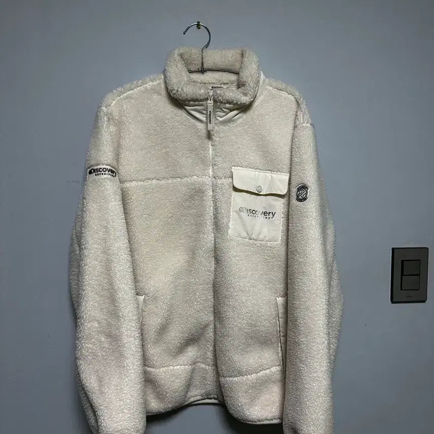 [BUNJANG] Discovery Expedition Fleece Jacket Ivory / 디스커버리 플리스 자켓 아이보리