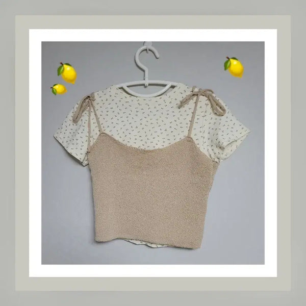 [BUNJANG] Cute Crop Top Set (S-M) / 귀여운 크롭티 세트(s~m)