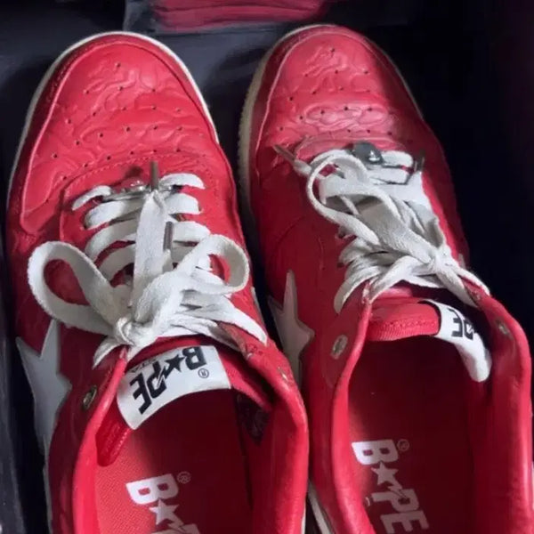 [BUNJANG] BAPE Star Sneakers Red / 베이프 BAPE 스타 스니커즈 레드
