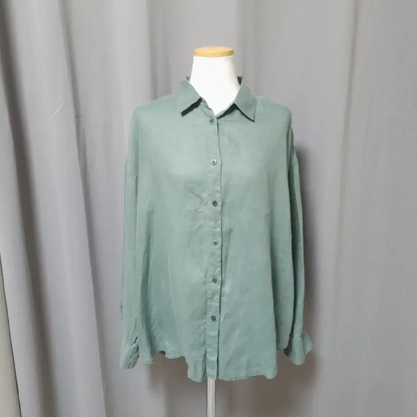 [BUNJANG] Uniqlo 100% Linen Women's Shirt XL / 유니클로 린넨100% 여성 셔츠 XL