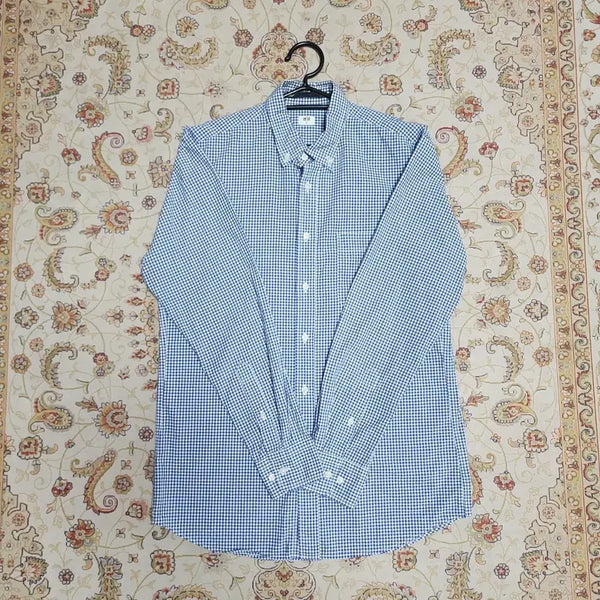 [BUNJANG] Uniqlo Men's Cotton Check Shirt M / 유니클로 남성 코튼 체크 셔츠 m