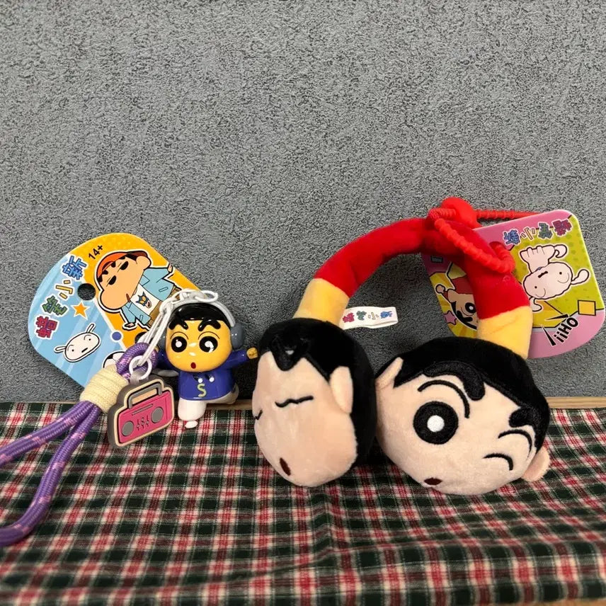 [BUNJANG] Crayon Shin-chan Headset Keyring Set / 헤드셋 짱구 키링 세트