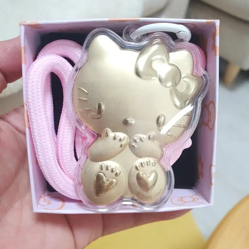 [BUNJANG] Hello Kitty Gold Pink Keyring / 헬로키티 골드 핑크 키링 순금함량