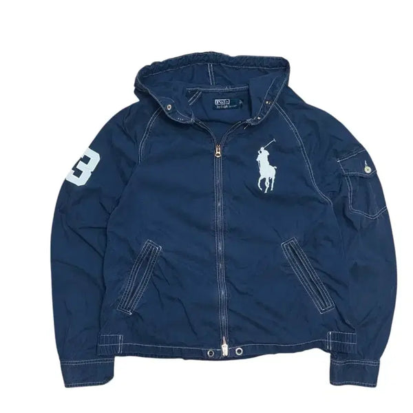 [BUNJANG] Polo Ralph Lauren Big Pony Stitch Two-Way Hoodie Jacket / 폴로 랄프로렌 빅포니 스티치 투웨이 후드 자켓