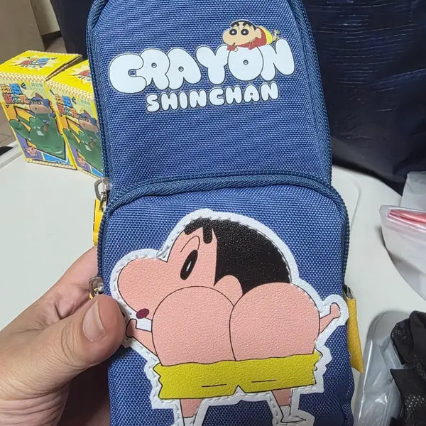 [BUNJANG] Crayon Shin-chan Denim Pouch Pencil Case / 짱구는 못말려 파우치 필통
