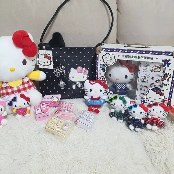 [BUNJANG] Sanrio Hello Kitty Doll Bag, Keychain & Keycap Set / 정품 새상품 헬로키티 인형 가방  키링 키캡 세트