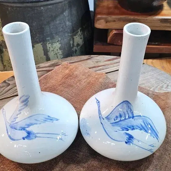 [BUNJANG] Blue-and-White Porcelain Vase / 청화백자. 주병.  바닥빙열.  높26내외.   개당가격