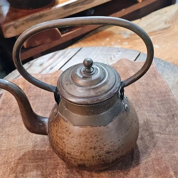 [BUNJANG] Antique Brass and Copper Spout Kettle / 앤틱. 방짜형 주전자.  (구리+동)  높28