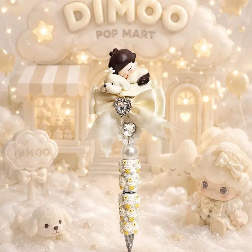 [BUNJANG] Dimoo Character Handmade Ballpoint Pen with Decorations / 디무캐릭터 피규어 볼꾸 핸드메이드볼펜
