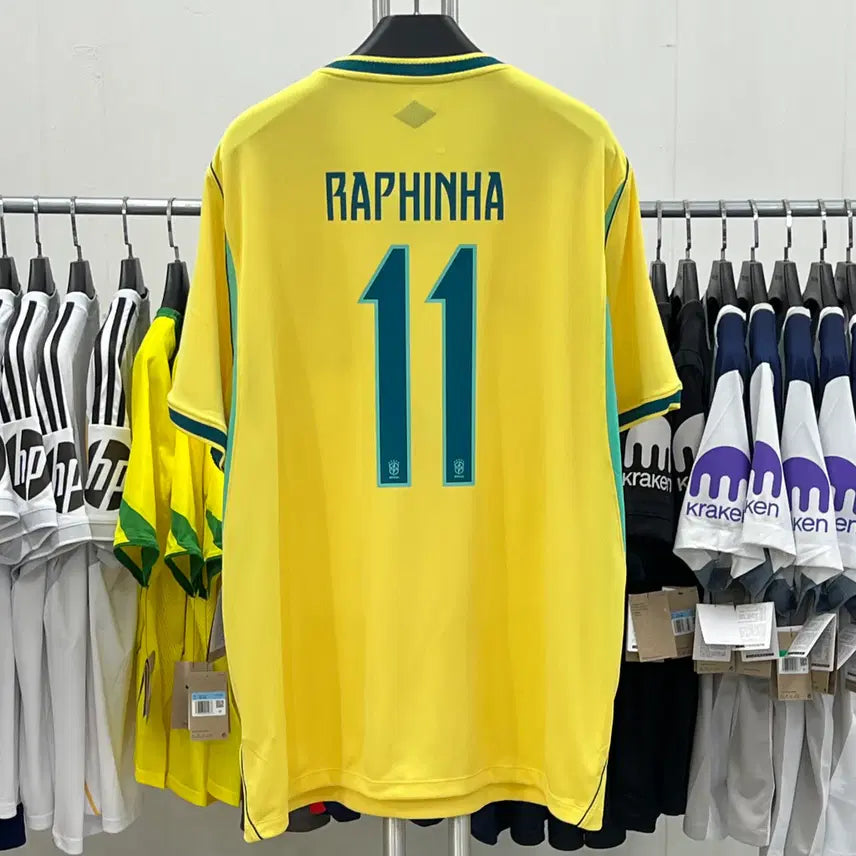 [BUNJANG] Brazil National Team 2026/2028 Home Jersey No. 11 Raphinha / 26/28 브라질 홈 No 11 하피냐 유니폼