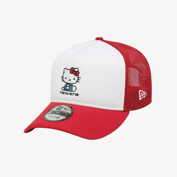 [BUNJANG] New Era x Sanrio Hello Kitty A-Frame Trucker Cap Black / 뉴에라 X 산리오 헬로 키티 A프레임 트러커 볼캡 블랙