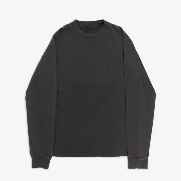 [BUNJANG] Politeur Roundneck Long Sleeve T-shirt - Bleached Brown / 폴리테루 라운드넥 롱슬리브 티셔츠 블리치드 브라운