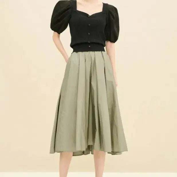 [BUNJANG] Time Banding Flare Skirt / 타임 밴딩 플레어 스커트