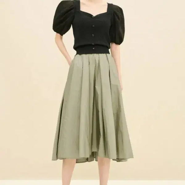 [BUNJANG] Time Banding Flare Skirt / 타임 밴딩 플레어 스커트