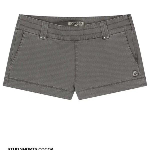 [BUNJANG] KOSEIO Stud Shorts Cocoa / 코이세이오 STUD SHORTS COCOA