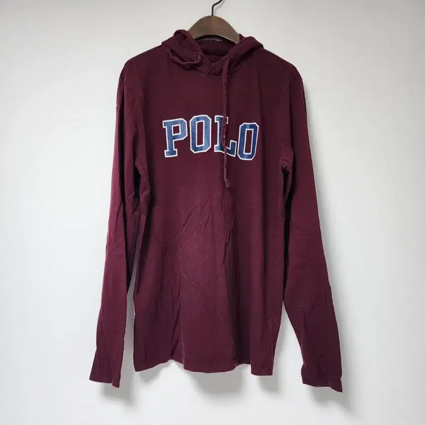 [BUNJANG] Polo Ralph Lauren Burgundy Lightweight Hoodie / 폴로 랄프로렌 얇은 후드티 버건디