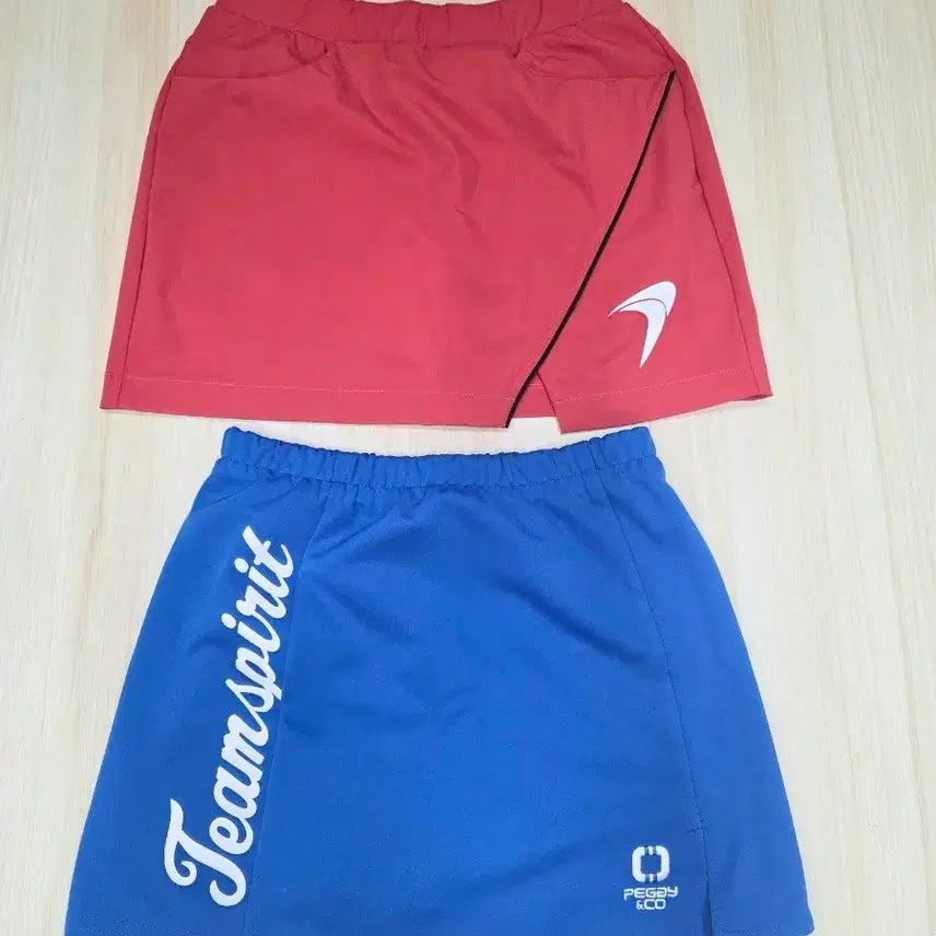 [BUNJANG] Flypower & PGNC Tennis Skirts (Red & Blue) - Women's Athletic Skorts / 2종 일괄가격.각개 가능)스커트 치마바지 배드민턴 테니스 탁구 피클볼