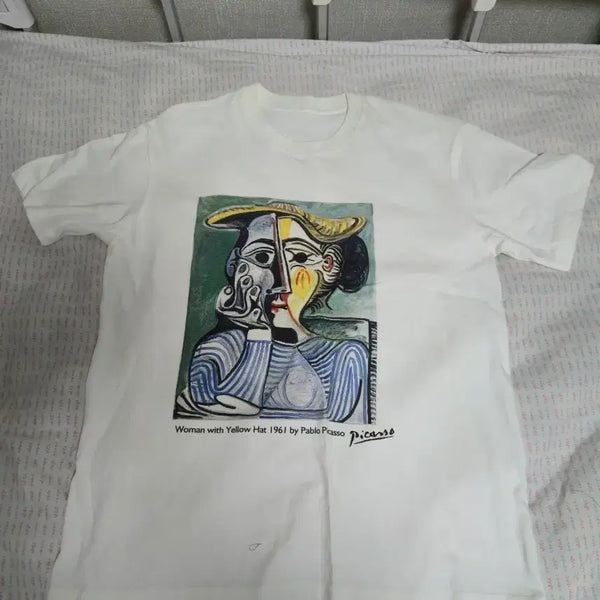 [BUNJANG] Vintage Picasso 'Woman with Yellow Hat' T-Shirt / 빈티지 피카소 티셔츠